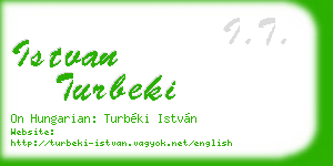 istvan turbeki business card