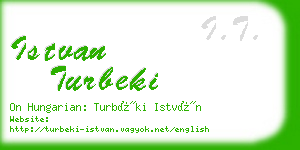 istvan turbeki business card